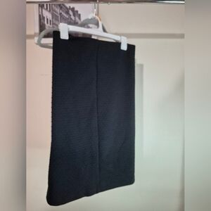 LOFT Black Textured Skirt